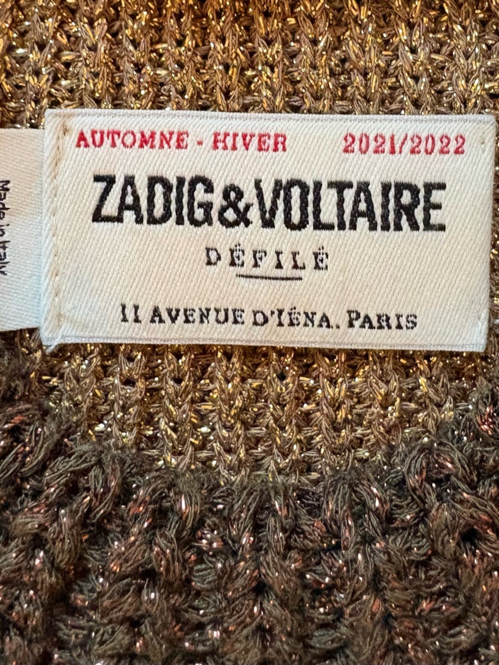 Metallic Colorblock Knit Sweater - mini dress - Picture 6 of 8